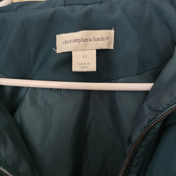 Christopher & Banks Green Quilted Vest - Picture 2 of 4